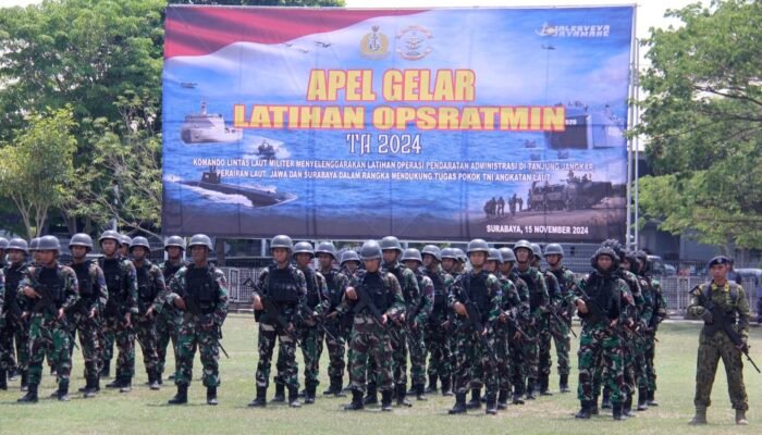 Latihan Opsratmin Kolinlamil: Unsur Kavaleri Marinir Ikuti Apel Kesiapan