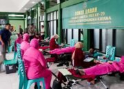 Tingkatkan Kepedulian Sosial, Kodim Bojonegoro gelar Donor Darah HUT ke-79 Persit Kartika Chandra Kirana