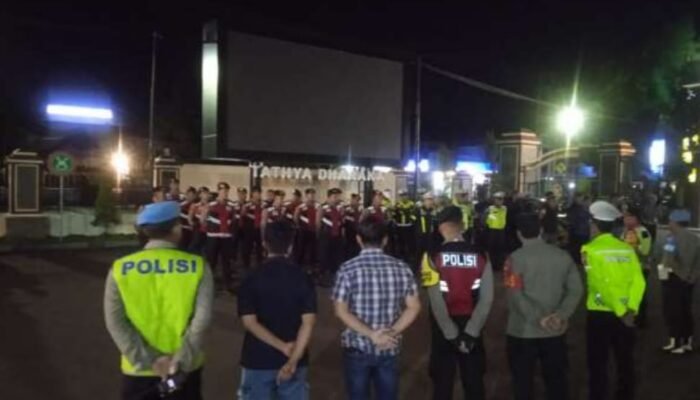 Polres Kediri Kota Gelar Patroli Skala Besar Cegah Gangguan Kamtibmas Arus Balik