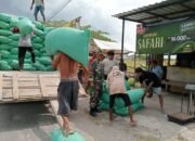 Koramil Babat Dampingi Penyerapan Gabah Atas Kepedulianya Kepada Petani di Lamongan