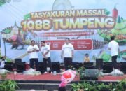 Tasyakuran Massal Tumpeng 1088 Warnai Hari Jadi Nganjuk ke-1088
