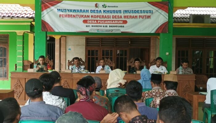 Musdes Khusus Pembentukan Koperasi Desa Merah Putih Desa Pucangarum Sukses Digelar