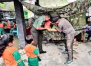 Gembiranya Anak Anak Sekolah Kunjungi Markas Koramil Sumberrejo Bojonegoro