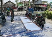 Gemuruh Semangat Prajurit Kodim Lamongan Sambut TMMD ke-124 di Desa Kebalankulon