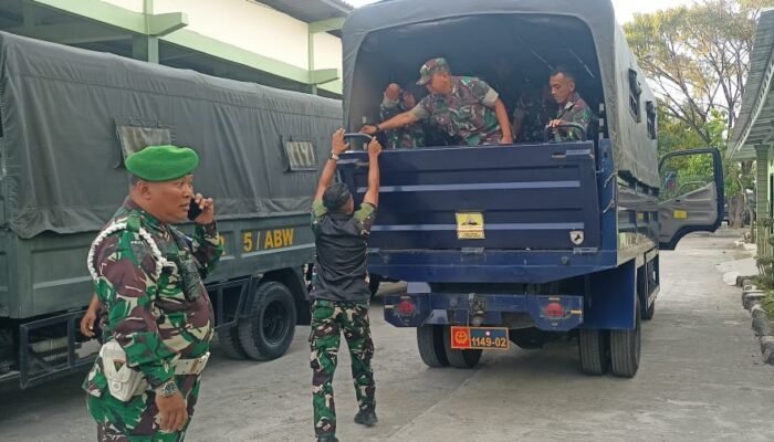 Semangat Pengabdian Tiga Matra, Dandim Lamongan Kukuhkan Satgas TMMD ke-124