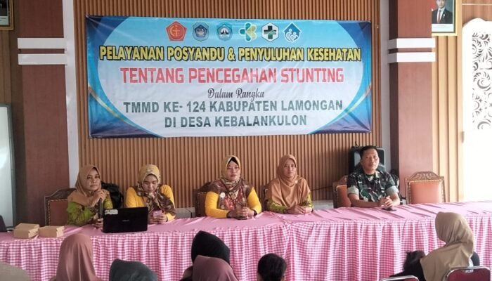 Satgas TMMD Ke- 124 KodIm Lamongan Gencarkan Penyuluhan Cegah Stunting, Wujud Nyata Kepedulian TNI