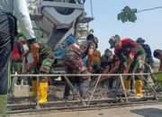 Satgas TMMD Ke-124 Kodim Lamongan Genjot Pengecoran Jalan, Wujud Nyata Pengabdian Untuk Negeri