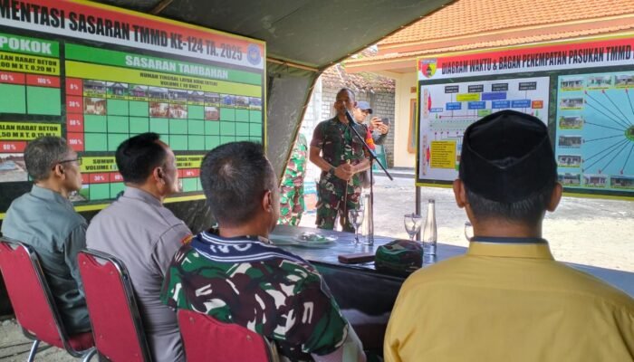 Sentuhan TNI Bangun Desa, Dansatgas TMMD Kodim Lamongan Lapor Progres Pembangunan kepada Kasdam V/Brawijaya