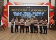 Kompak, Pasangan Suami Istri di Polres Kediri Kota Naik Pangkat Pengabdian