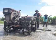 Teguhkan Komitmen Ketahanan Pangan, Babinsa Pucuk Turun ke Sawah Dampingi Petani