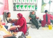 Peduli Kesehatan Masyarakat, Koramil Kepohbaru Bojonegoro Gelar Bakti Sosial Donor Darah