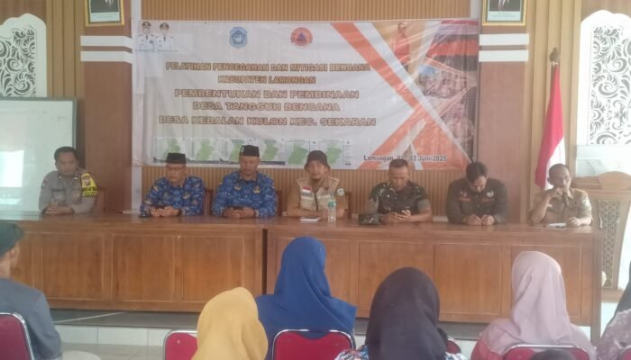 Satgas TMMD 124 Kodim Lamongan Dan BPBD Gelar Pelatihan Pencegahan Dan Mitigasi Bencana