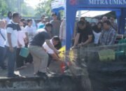 Dukung Program Ketahanan Pangan, Polres Blitar Kota Budidaya Ikan Bersama Warga