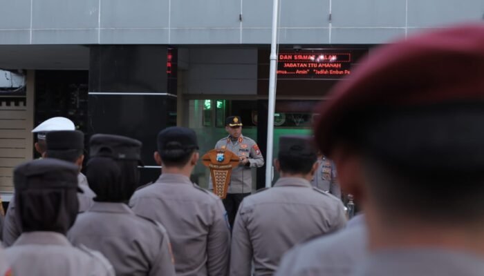 Polres Lamongan Gelar Apel Siaga Pengamanan Malam Takbir Idul Adha 1446 H