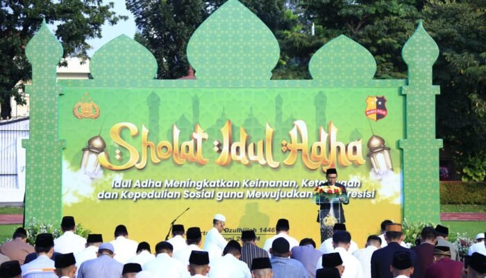 Gelar Salat Idul Adha, Jajaran Polri Tingkatkan Kepedulian Demi Persatuan