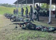 Tajamkan Naluri Tempur, Prajurit Kodim Lamongan Laksanakan Latihan Menembak, Di Lapangan Jotosanur