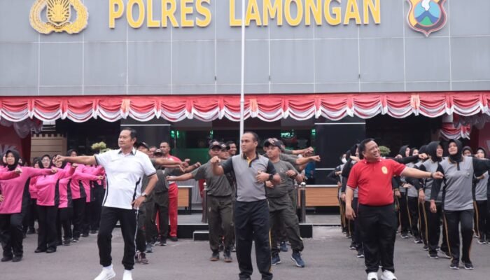 Sinergi Dan Semangat Kebersamaan Warnai Peringatan Hari Bhayangkara Ke-79 Di Lamongan