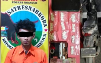 Polres Nganjuk Tangkap Pengedar Okerbaya di Jatikalen, 100 Butir Pil LL Diamankan