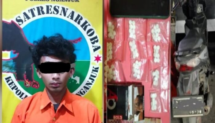Polres Nganjuk Tangkap Pengedar Okerbaya di Jatikalen, 100 Butir Pil LL Diamankan