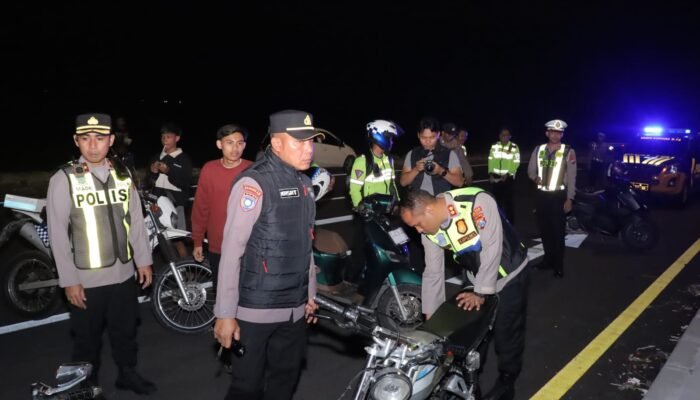 Operasi Brantas Knalpot Brong, Polres Lamongan Jaga Kondusivitas Jelang Pengesahan PSHT