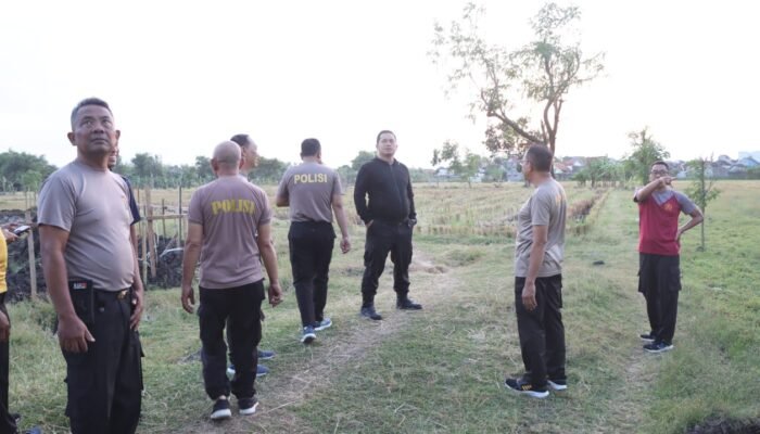 Kapolres Nganjuk Cek Lokasi Pembangunan SPPG Usai Jalan Sehat Pagi