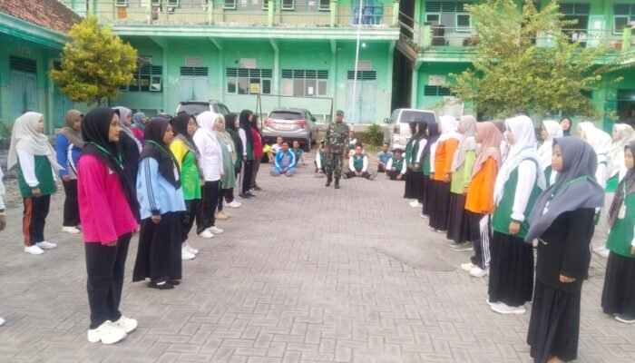 Membentuk Kader Tangguh, Babinsa Koramil Modo Latih PD-PKPNU Angkatan XXIV