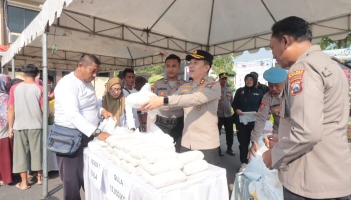 Polres Bojonegoro Sediakan 30 Ton Beras Murah Lewat Gerakan Pangan Murah