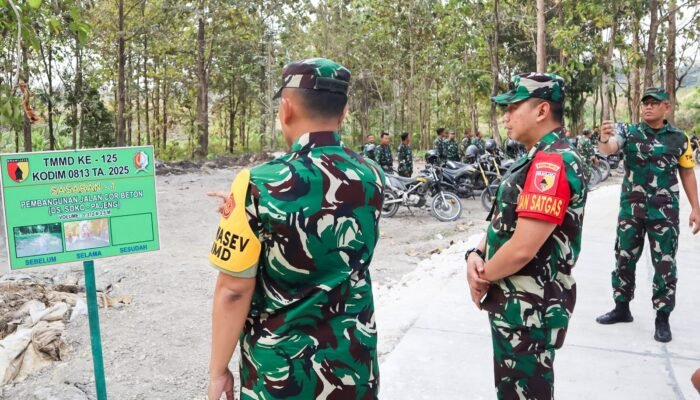Tim Wasev Mabes TNI-AD Tinjau Sasaran TMMD Bojonegoro
