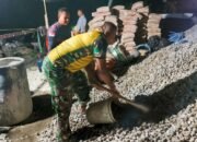 Maksimalkan Pekerjaan, Satgas TMMD 125 Bojonegoro Kerja lembur