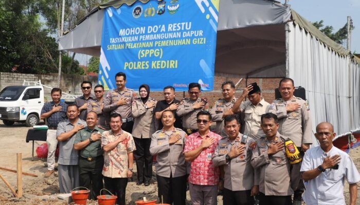 Peletakan Batu Pertama SPPG, Kapolres Kediri Gerak Cepat Dukung Gizi Anak