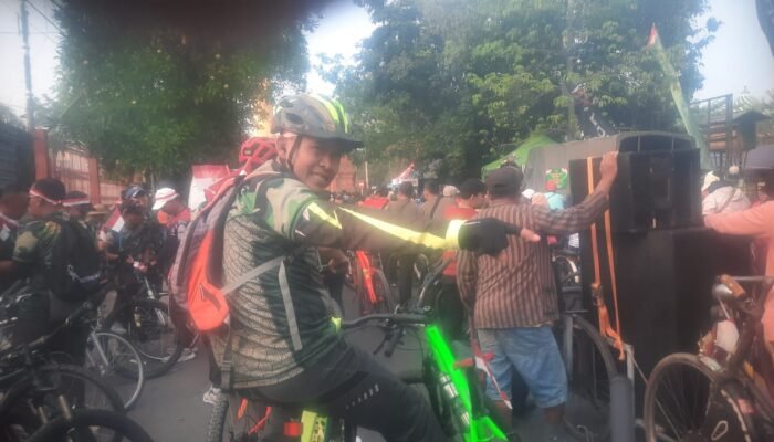 Semarak HUT Ke-77 Kodim 082/CPYJ Gowes Bersama TNI Dan Masyarakat Meriahkan Mojokerto