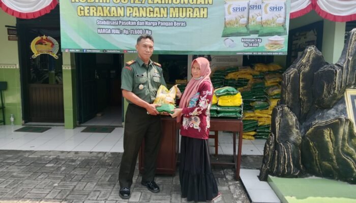 Koramil Sugio Hadirkan Harapan Lewat Gerakan Pangan Murah Wujud Nyata Peduli Rakyat