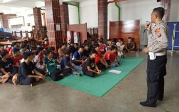 Ponpes Wali Barokah Terima Sosialisasi dan Himbauan dari Unit Kamsel Satlantas Polres Kediri Kota