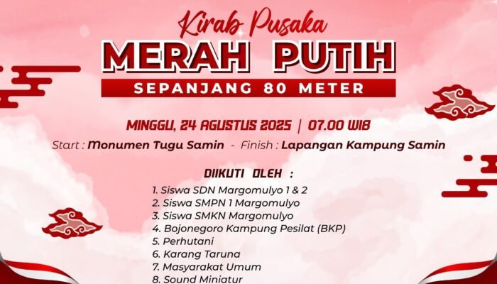 Ayo Ikuti Kirab Bendera Raksasa 80 Meter Oleh Masyarakat Samin Bojonegoro