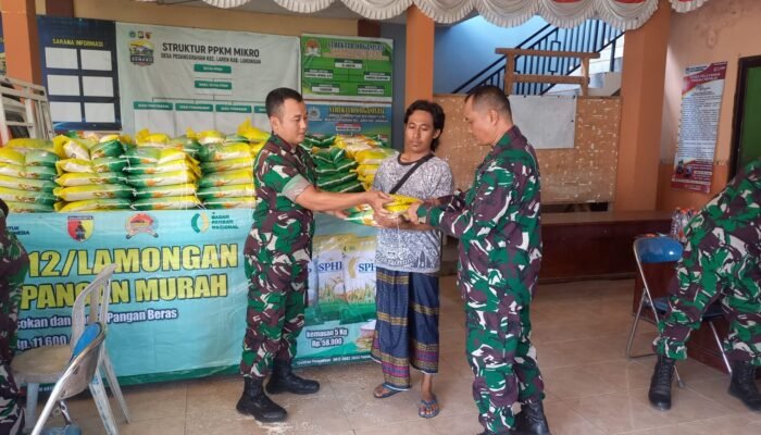 Koramil Laren Gelar Gerakan Pangan Murah Dukung SPHP 2025