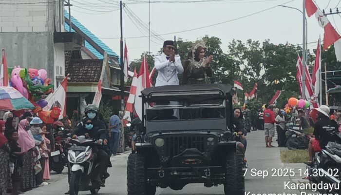 Peringati Kemerdekaan HUT RI Ke 80 Pemerintah Desa Karangdayu Gelar Karnaval Sound Horeg