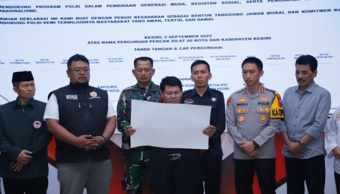 Kapolres Kediri Kota Gelar Silaturahmi Kamtibmas Forkopimda dan Ketua Perguruan Pencak Silat