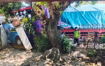 Bus vs Truk di Jalan Raya Kapas Bojonegoro, Pagar Rumah Warga Jadi Sasaran