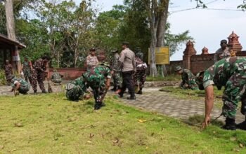 Kodim Lamongan Gelar Karya Bakti Rawat Warisan Budaya Jelang HUT Ke-80 TNI