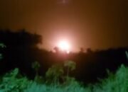 Malam Mencekam di Bandungrejo Bojonegoro, Flare Lapangan JTB Membesar Disertai Suara Gemuruh