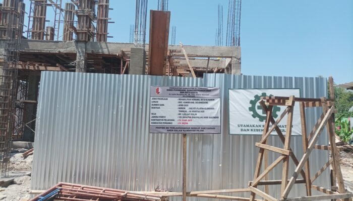 Proyek Gedung Koramil Kanor, Dibiayai APBD Bojonegoro Abaikan K3