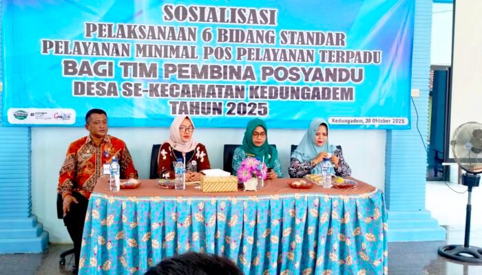168 Peserta Antusias Hadiri Sosialisasi Standar Pelayanan Minimal Posyandu di Kedungadem Bojonegoro