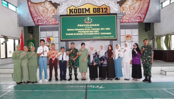 Kodim Lamongan Kukuhkan Keluarga Lewat Penyuluhan Bahaya Miras, Narkoba, HIV/AIDS, Pornografi, Dan LGBT