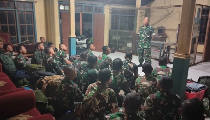 Semangat Baru Prajurit Pionir,Danramil Ngimbang Sambut 27 Prajurit Proyeksi Yonif TP 887/KJM