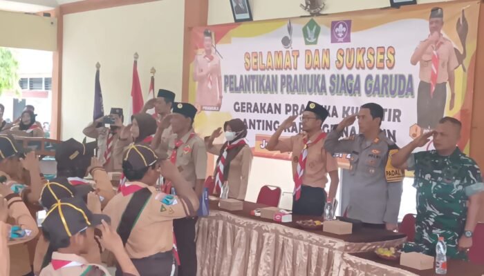 Semangat Muda Menggema Di Karangbinangun,Pgs Danramil Hadiri Pelantikan Pramuka Siaga Garuda