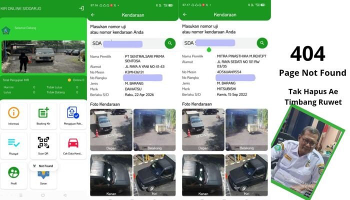 Data KIR Sidoarjo Dipermainkan, Aplikasi Dihapus Usai Skandal Terbongkar
