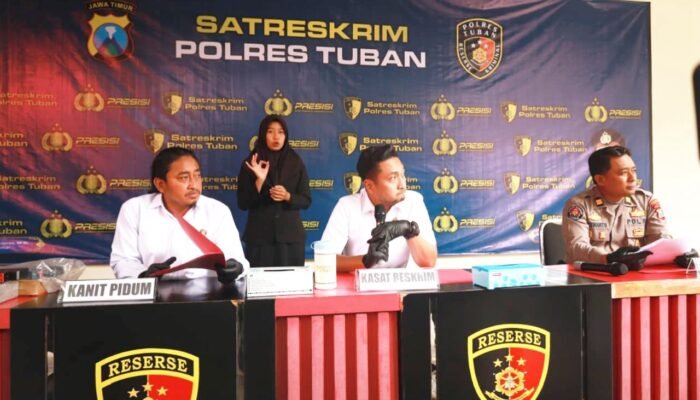 Aksi Nekat Curi Kabel 1.000 Meter, 7 Pelaku Diciduk Polres Tuban