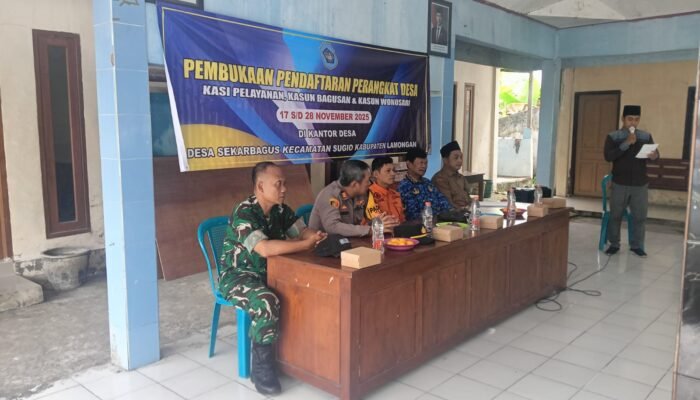 ‎Danramil Sugio Hadiri Pembukaan Pendaftaran Perangkat Desa Sekarbagus