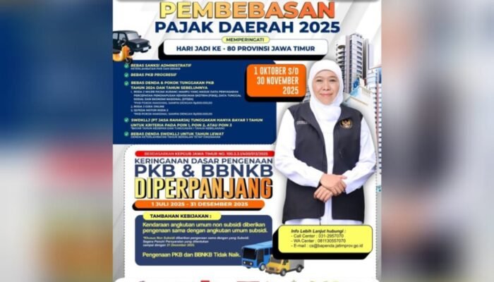 PKB dan BBNKB Turun, Program Keringanan Jatim Resmi Diperpanjang