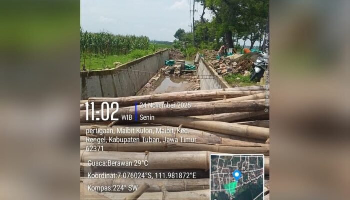 Rehabilitasi Saluran Irigasi di Tuban Disorot: Diduga Kurangi Besi Cor